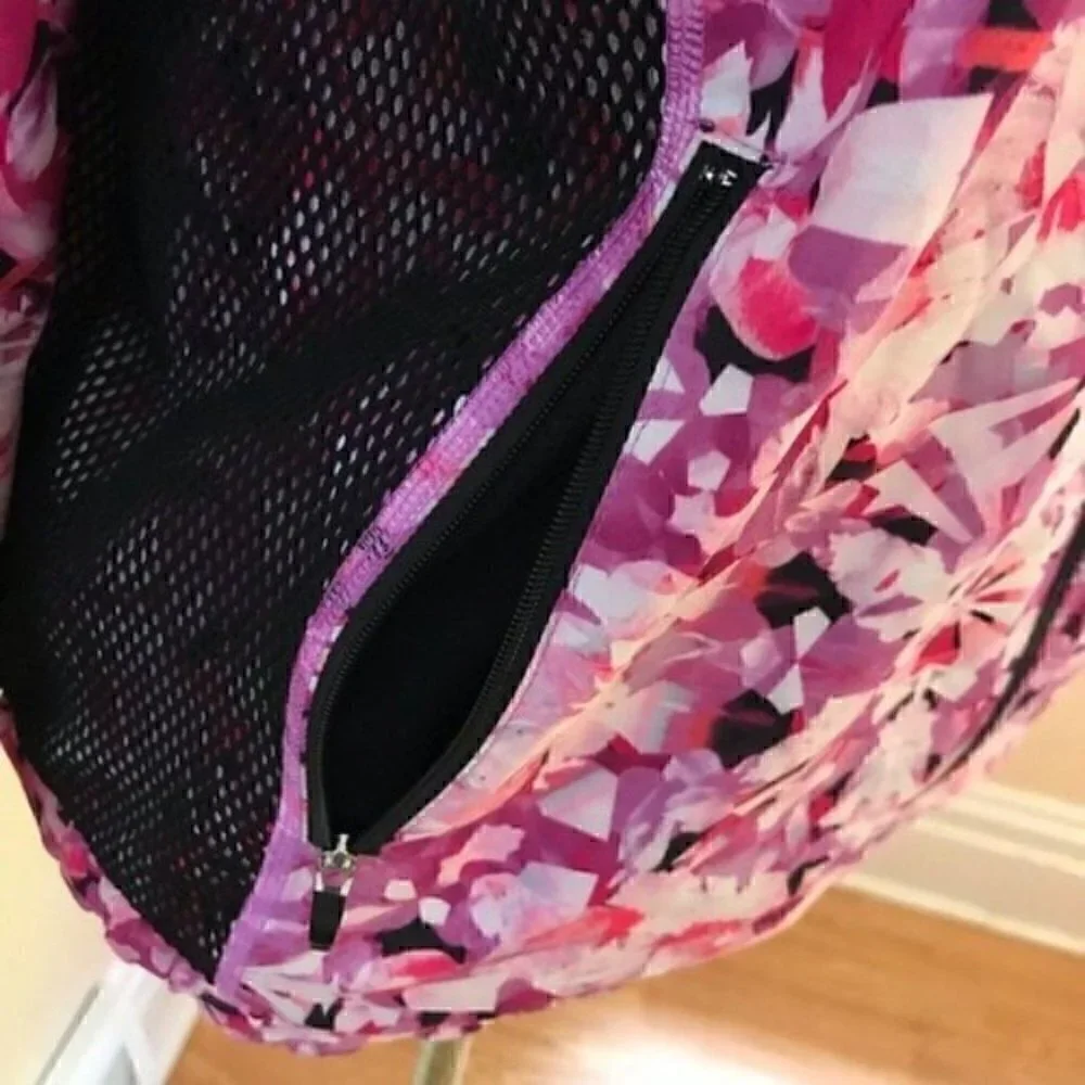 Champion:Athleisure Pink/Black Geometric Jacket L